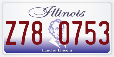 IL license plate Z780753