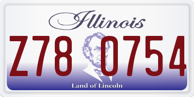 IL license plate Z780754