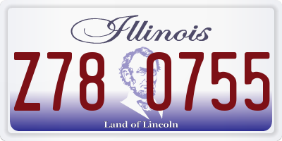 IL license plate Z780755