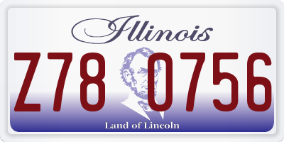 IL license plate Z780756