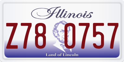IL license plate Z780757