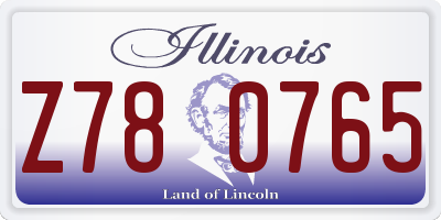 IL license plate Z780765