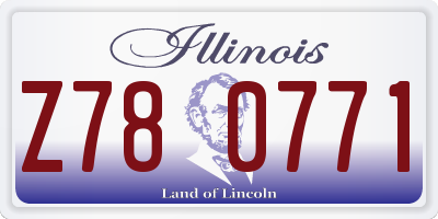 IL license plate Z780771