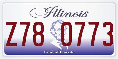 IL license plate Z780773