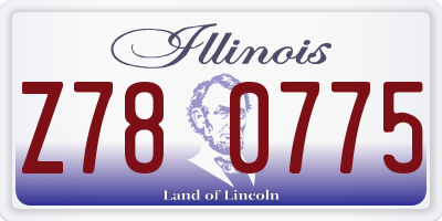 IL license plate Z780775