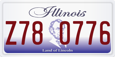 IL license plate Z780776