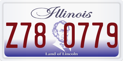 IL license plate Z780779