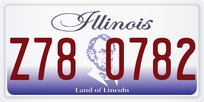 IL license plate Z780782