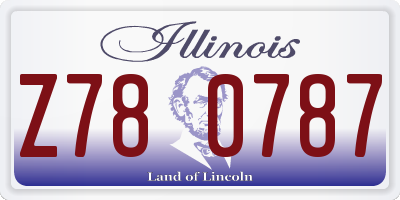 IL license plate Z780787