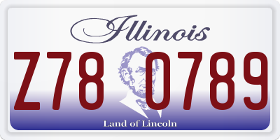 IL license plate Z780789