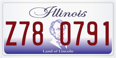 IL license plate Z780791