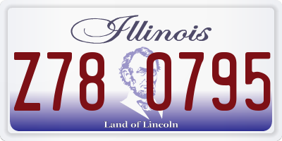 IL license plate Z780795