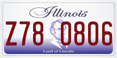 IL license plate Z780806