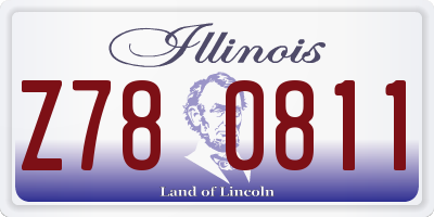 IL license plate Z780811