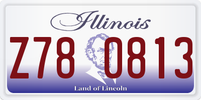 IL license plate Z780813