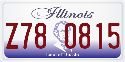 IL license plate Z780815