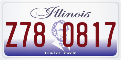 IL license plate Z780817