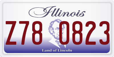 IL license plate Z780823