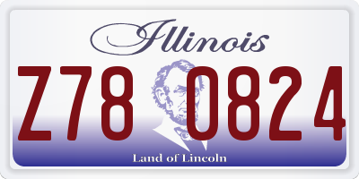 IL license plate Z780824
