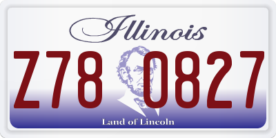 IL license plate Z780827