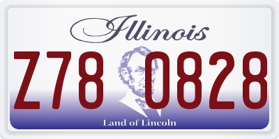 IL license plate Z780828