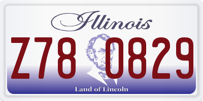 IL license plate Z780829