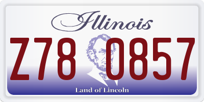 IL license plate Z780857