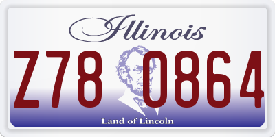 IL license plate Z780864