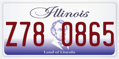 IL license plate Z780865