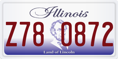 IL license plate Z780872