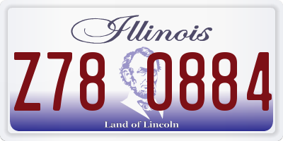 IL license plate Z780884