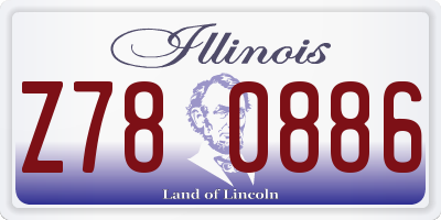 IL license plate Z780886