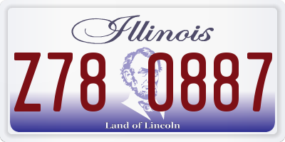 IL license plate Z780887
