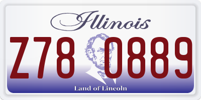 IL license plate Z780889