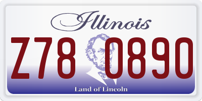 IL license plate Z780890
