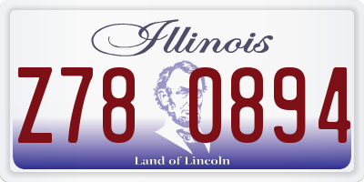IL license plate Z780894