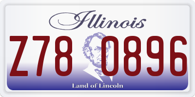 IL license plate Z780896