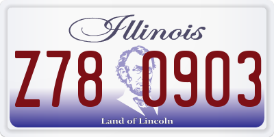 IL license plate Z780903