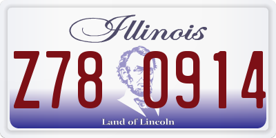 IL license plate Z780914