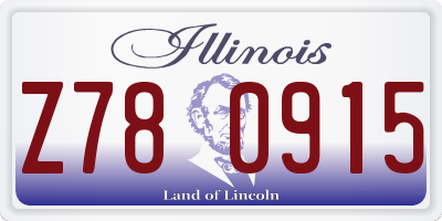 IL license plate Z780915