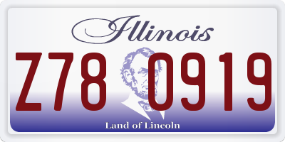 IL license plate Z780919