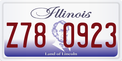 IL license plate Z780923