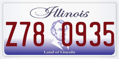 IL license plate Z780935