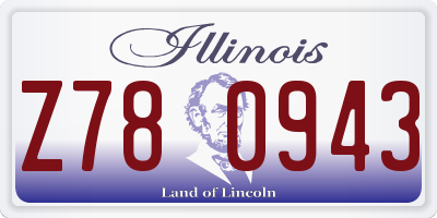 IL license plate Z780943