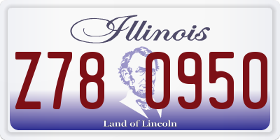 IL license plate Z780950