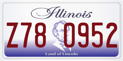 IL license plate Z780952