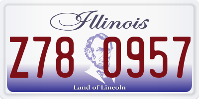 IL license plate Z780957