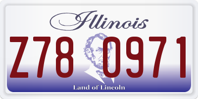 IL license plate Z780971