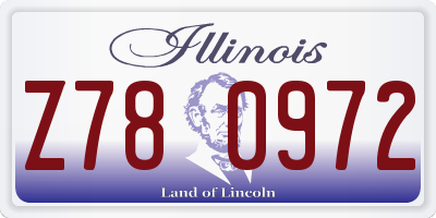 IL license plate Z780972