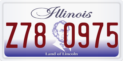 IL license plate Z780975
